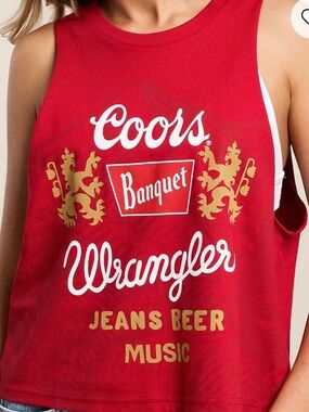 Coors x Wrangler Red Graphic Tank Top